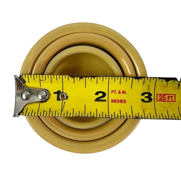 Boyds Collection Bearware Pottery Works 3 Mini Nesting Bowls Under The Pear Tree - Picture 7 of 8